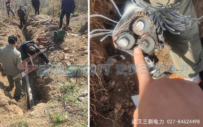 武汉三新电力工程服务，随县风电线缆排障现场试验图