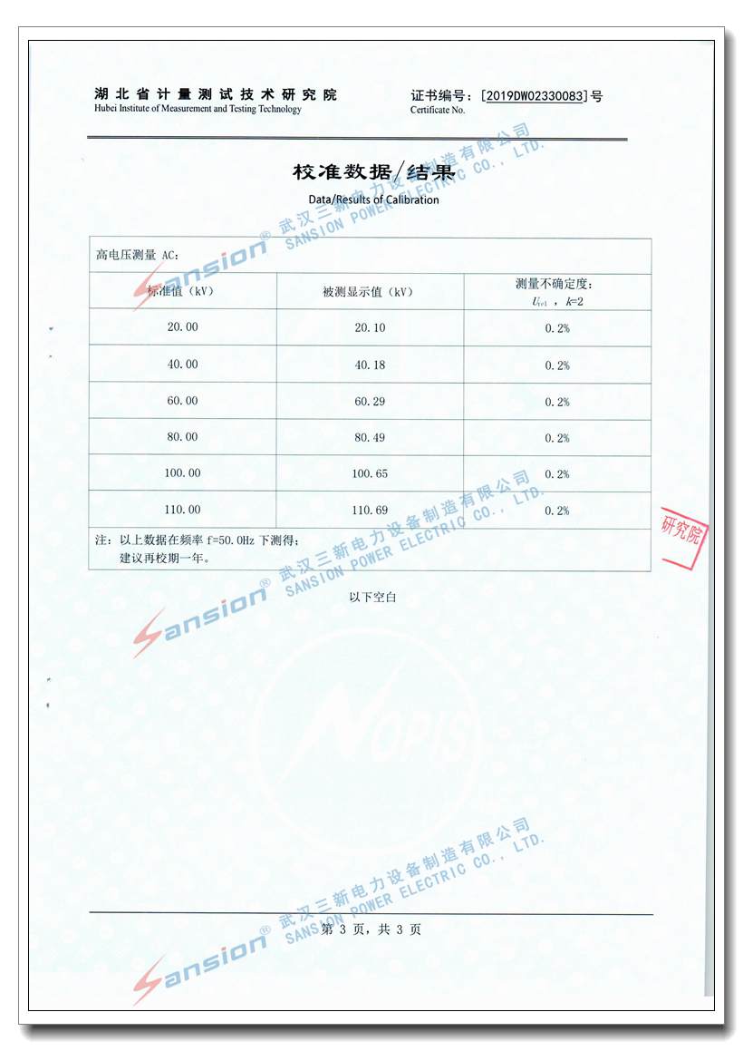 20190304SXBP-108kVA/108kVƵгװУ׼֤-